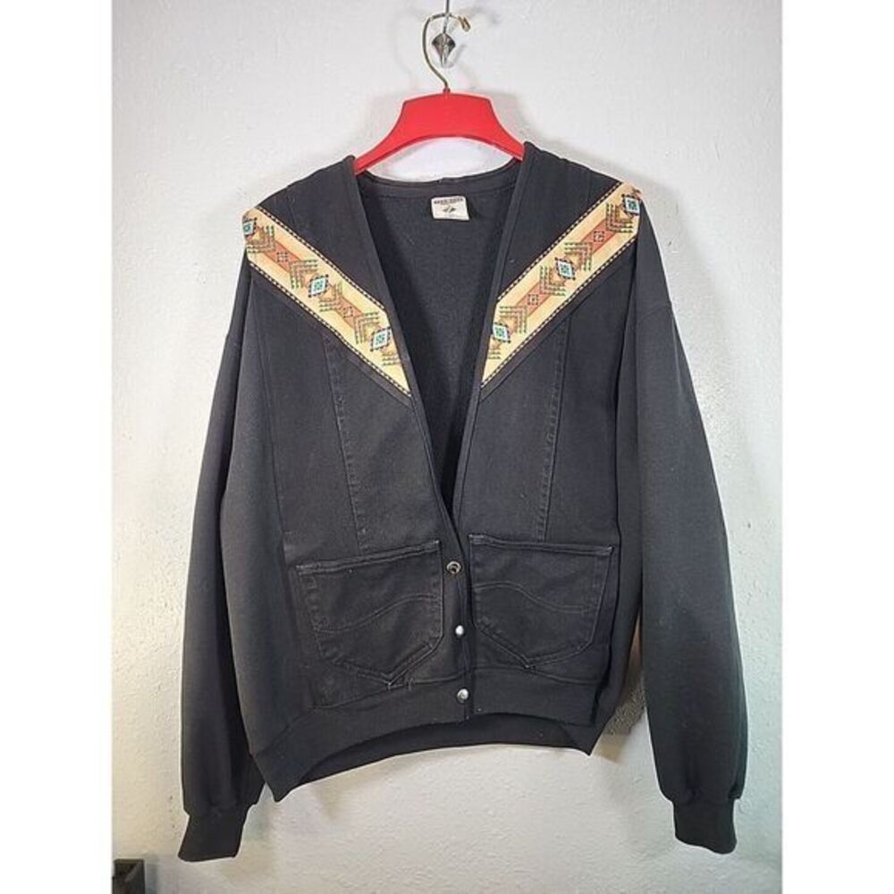 Reworked Denim Hoodie Jacket LG, Southwest